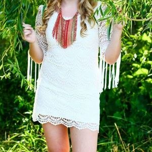 Lace and fringe dress
